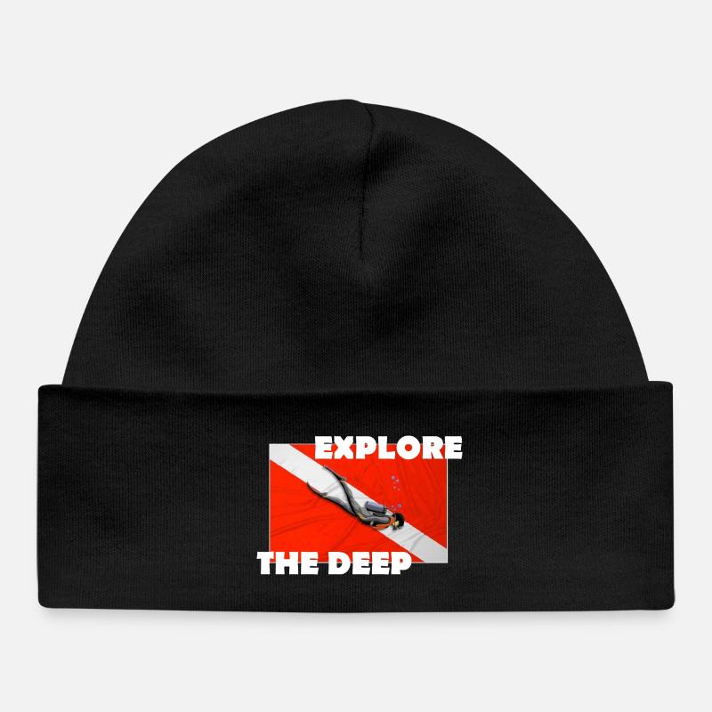 EXPLORE THE DEEP - Baby Organic Beanie - black