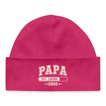 Dad 2026 Loading Dad-to-be - Baby Organic Beanie - hot pink - Front