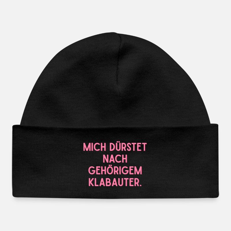 J’ai soif d’un bon Klabauter. - Bonnet bébé bio - noir