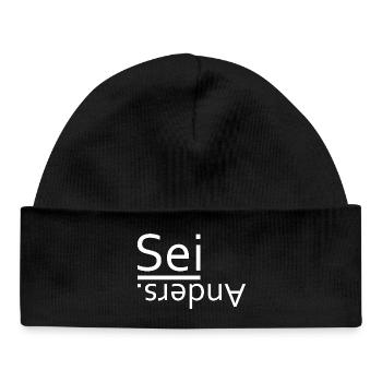 Be different - Baby Organic Beanie - black - Front