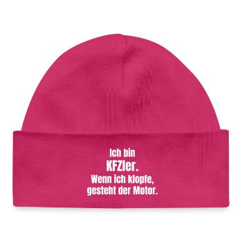Mécanicien automobile disant que le démarrage moteur est un humour - Bonnet bébé bio - hot pink - Devant