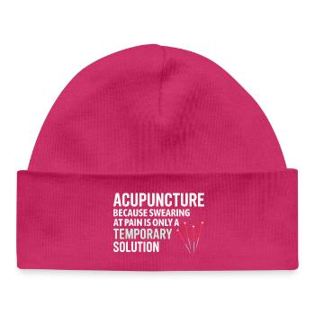Licensed TCM Practitioner Expert Long-Term Pain - Baby Organic Beanie - hot pink - Front