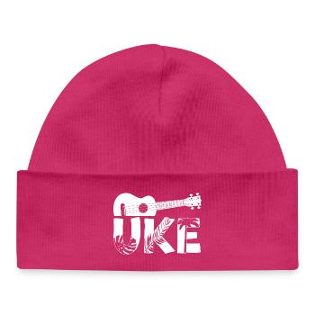 Hawaiian Ukulele Uke Uke - Baby Organic Mütze - hot Pink - Vorne