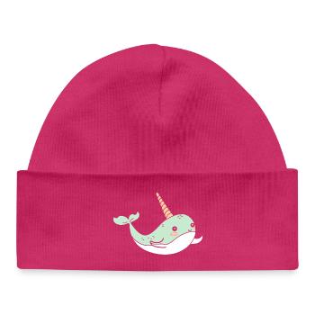 narval - Bonnet bébé bio - hot pink - Devant