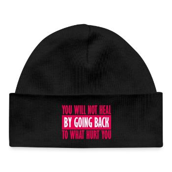 You Will Not Heal Healing Pain Let Go New - Baby Organic Beanie - black - Front
