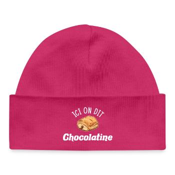 Chocolatine Humour Pain au Chocolat South West - Baby Organic Beanie - hot pink - Front