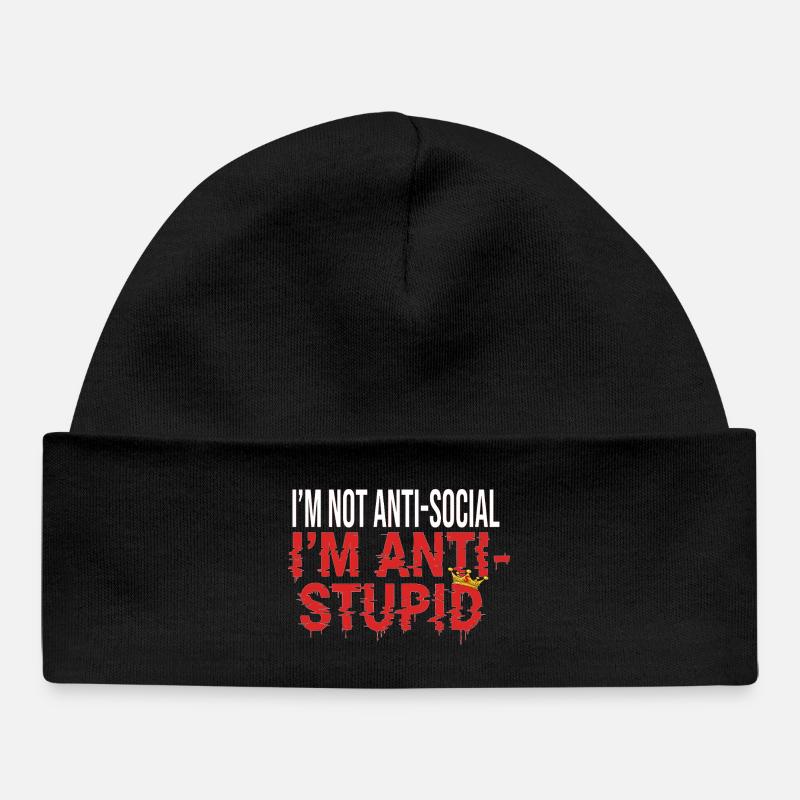 PAS ANTISOCIAL - Bonnet bébé bio - noir