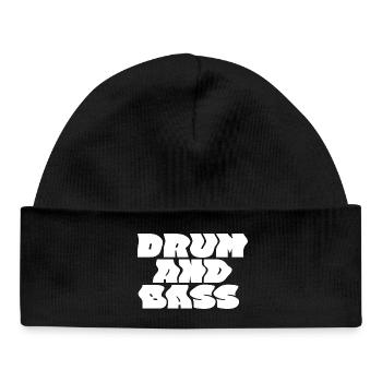 Conception audacieuse du logo Drum and Bass - Bonnet bébé bio - noir - Devant