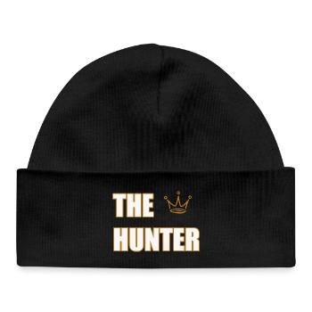 THE HUNTER – Déclaration audacieuse sur la nature et la chasse - Bonnet bébé bio - noir - Devant