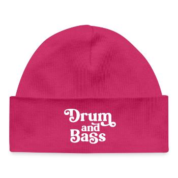 Glyphes rétro Drum and Bass - Bonnet bébé bio - hot pink - Devant