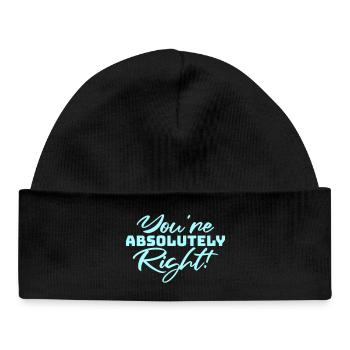 You're Absolutely Right Lustig Sarkastisch KI Logo - Baby Organic Mütze - Schwarz - Vorne