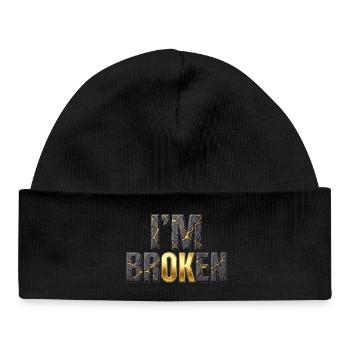 Im Broken Im Ok Mental Health - Baby Organic Mütze - Schwarz - Vorne