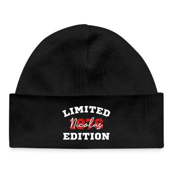 Limited Edition Nicolas - Baby Organic Beanie - black - Front