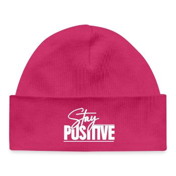 stay positive - Baby Organic Beanie - hot pink - Front