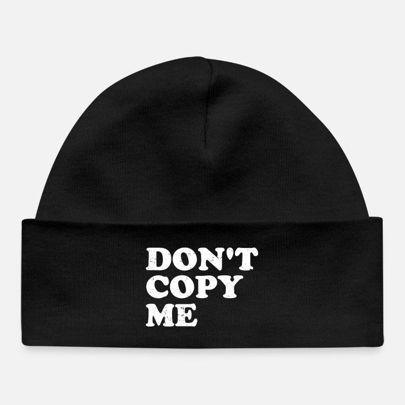 Ne me copie pas - Bonnet bébé bio - noir