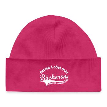Woodcutter Perfection - Baby Organic Beanie - hot pink - Front