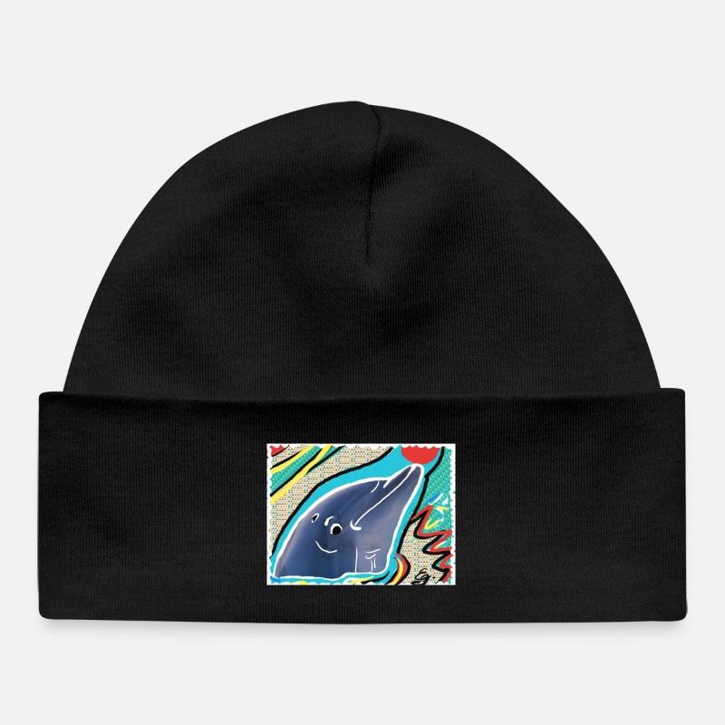 Par exemple Delfin I Tier I Photo I Drawing - Bonnet bébé bio - noir