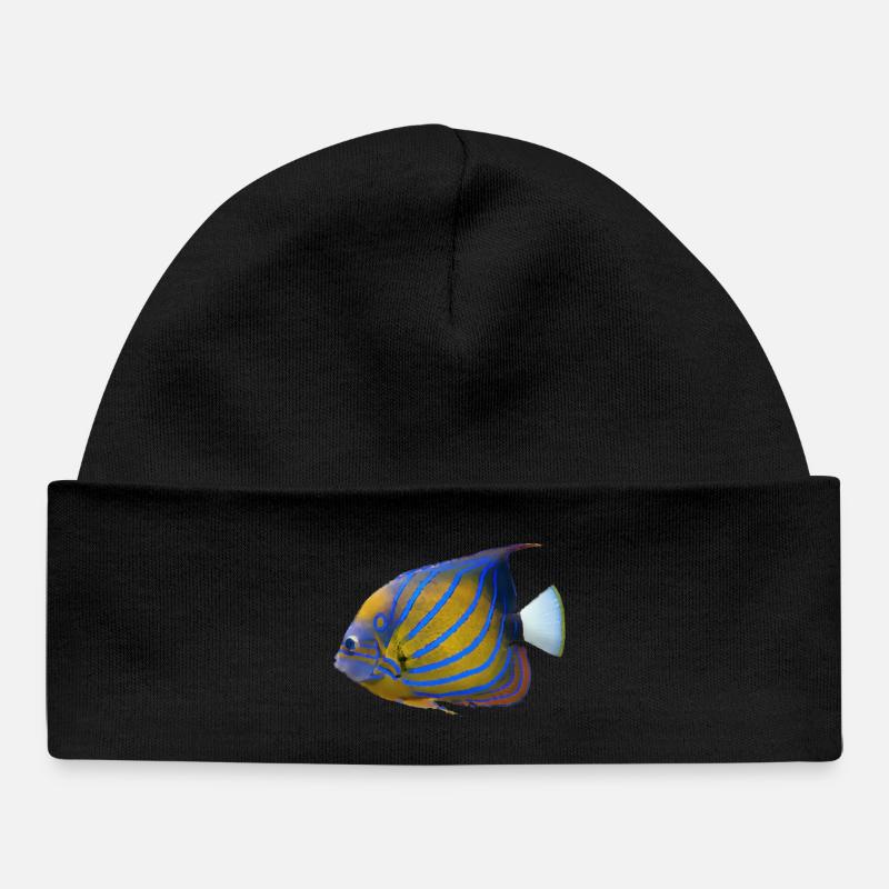 poisson tropical - Bonnet bébé bio - noir
