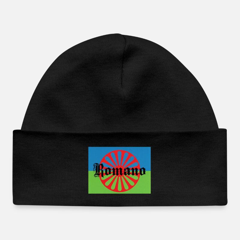 Lennyromanoflag - Bonnet bébé bio - noir