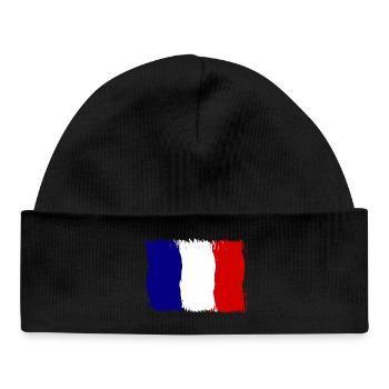 France, French - Baby Organic Beanie - black - Front