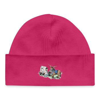 Donkey carriage roadside assistance - Baby Organic Beanie - hot pink - Front