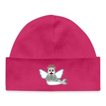 Ailes d’Ange des Phoques - Bonnet bébé bio - hot pink - Devant