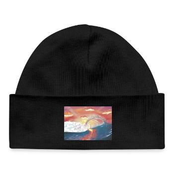 Crépuscule Marin Fantastique - Bonnet bébé bio - noir - Devant