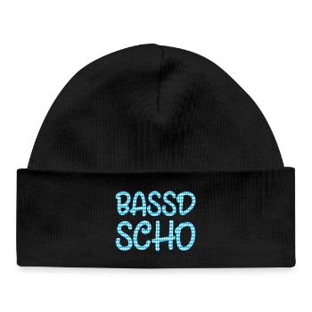 Bassd scho - Baby Organic Mütze - Schwarz - Vorne