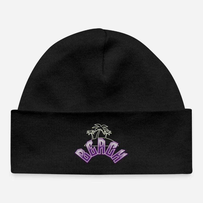 Beach - Baby Organic Beanie - black
