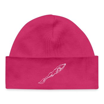 nageuse femme dessin - Bonnet bébé bio - hot pink - Devant