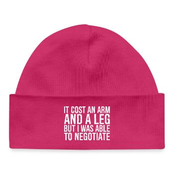 it cost an arm and a leg but I was able negotiate - Baby Organic Beanie - hot pink - Front