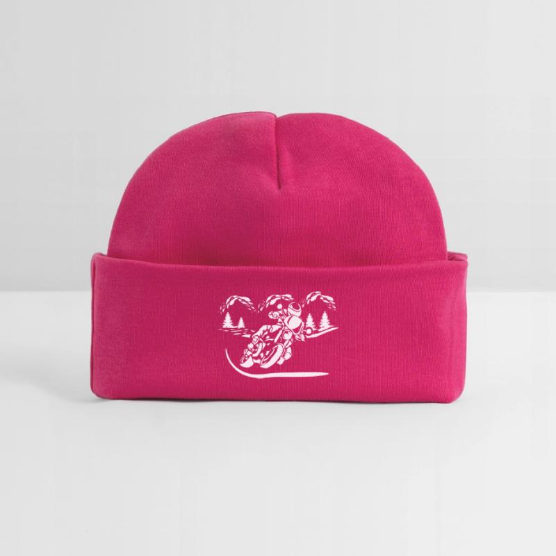 Motorcycle Forest Silhouette Baby Organic Beanie