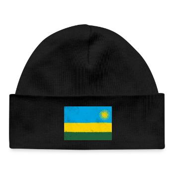 Flagge von Ruanda - Baby Organic Mütze - Schwarz - Vorne