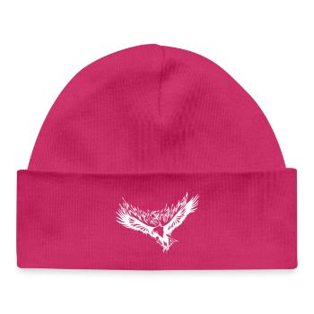 Aigle de flammes - Bonnet bébé bio - hot pink - Devant
