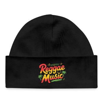 Reggae Sound and Vibes - Baby Organic Beanie - black - Front