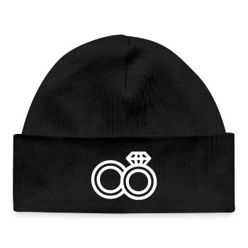 Wedding Rings Wedding Rings - Baby Organic Beanie - black - Front