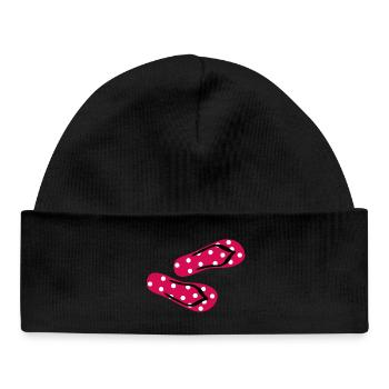 Babouches Toadstool Tongs Points Dots Été - Bonnet bébé bio - noir - Devant