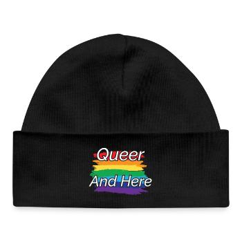 Fierté queer : design arc-en-ciel - Bonnet bébé bio - noir - Devant