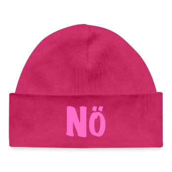 Non - rose fluo - Non Néon - Bonnet bébé bio - hot pink - Devant
