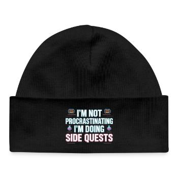 Im Not Procrastinating Im Doing Side Quests - Baby Organic Beanie - black - Front