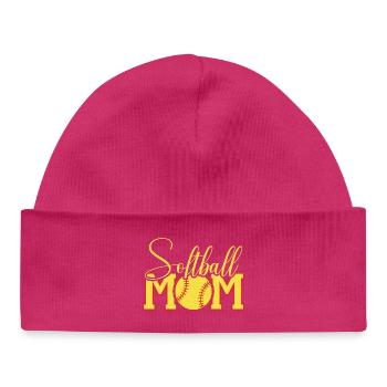 Softball Mom Ball Crest - Bonnet bébé bio - hot pink - Devant