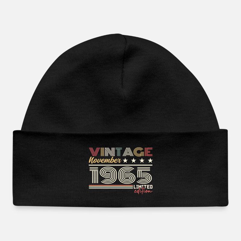 Novembre 1965 - Bonnet bébé bio - noir