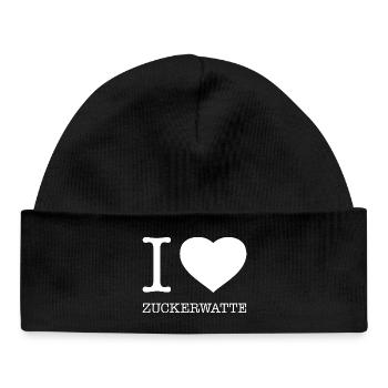 I love cotton candy - Baby Organic Beanie - black - Front