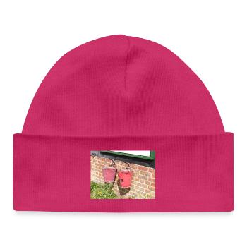 Verwitterte rosa Garteneimer - Baby Organic Mütze - hot Pink - Vorne
