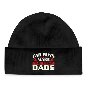 Car Guys Make The Best Dads Funny Auto Lover Quote - Baby Organic Beanie - black - Front