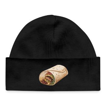 Burrito Wrap Illustration - Baby Organic Beanie - black - Front