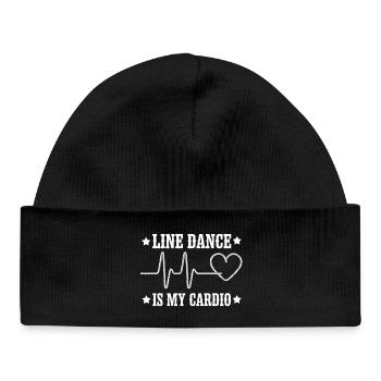 Motif cardio en ligne - Bonnet bébé bio - noir - Devant