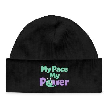 Gentle parenting identity, slow - Baby Organic Beanie - black - Front