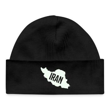 Iran Maps Typo - Baby Organic Beanie - black - Front