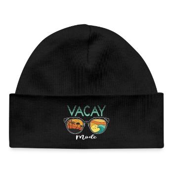 Lustiges Urlaubs & Surfer Design - Baby Organic Mütze - Schwarz - Vorne
